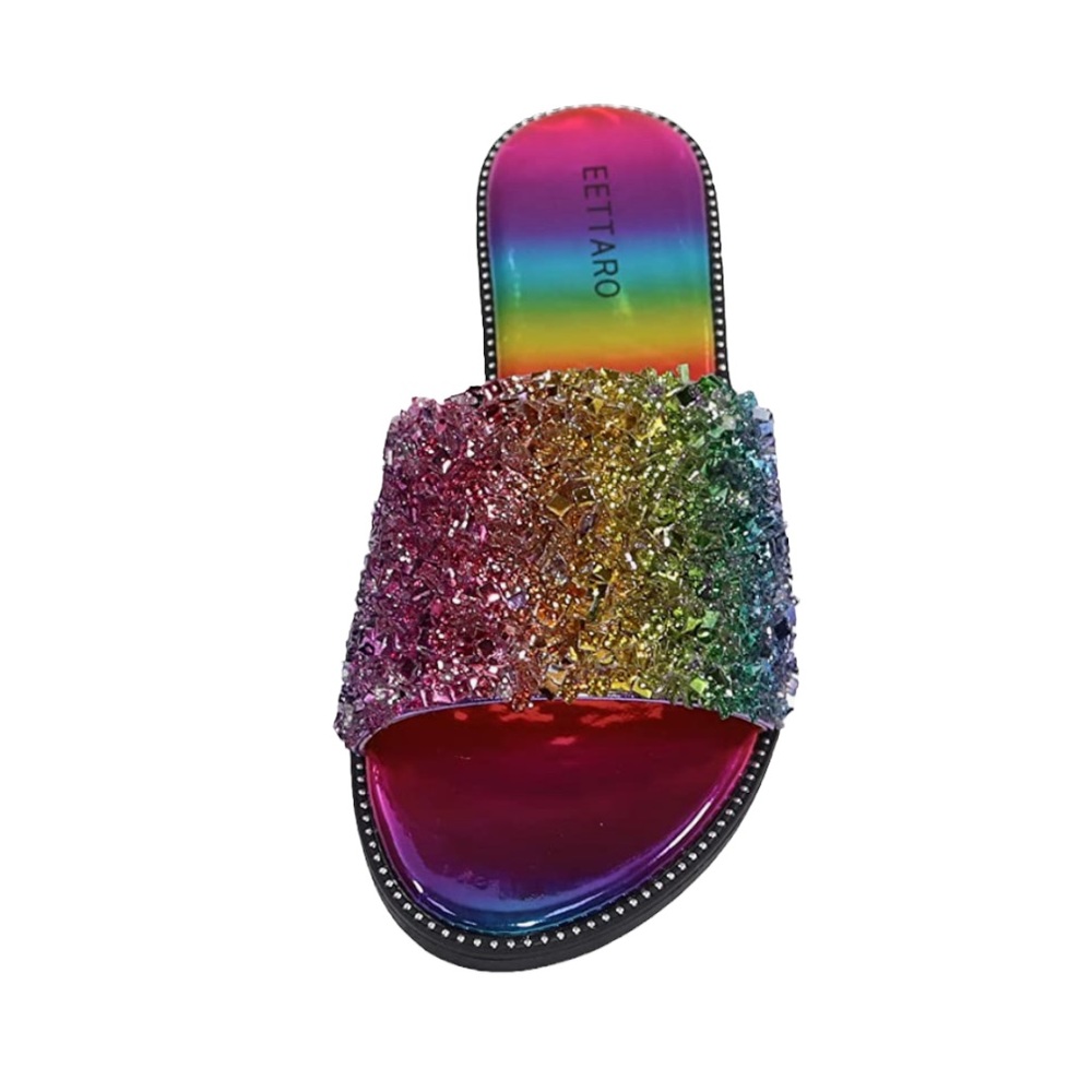 🆕Color Pop Perfection Rhinestone Jeweled-Candy Slides - Picture 2 of 7